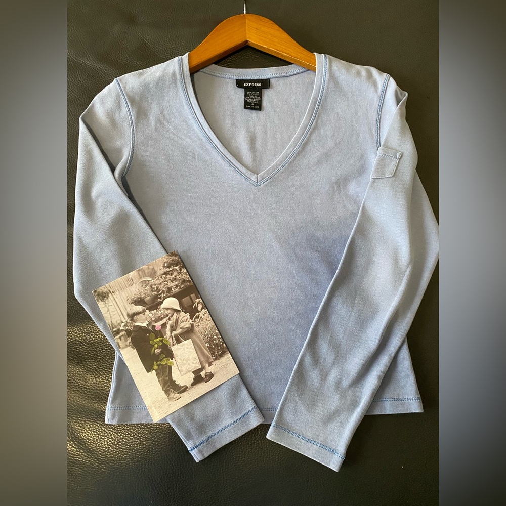 Y2K Vintage EXPRESS V-Neck Cropped Top Sz S USA